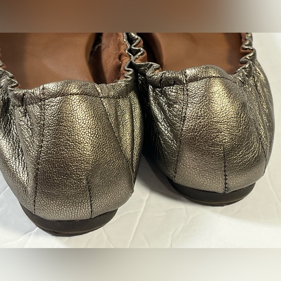 Korks by Kork Ease leather Julie gold/brass ballet flats shoe comfort 38.5/7.5 - Picture 7 of 8